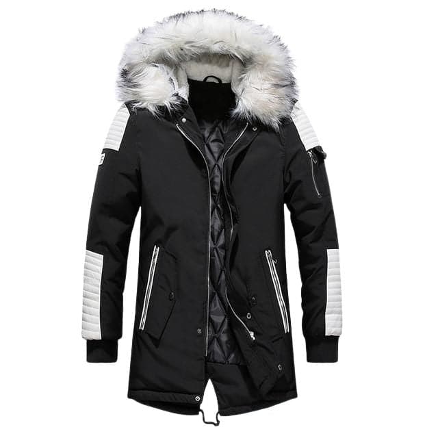 ATWELL Design Men's Sports Fashion Thick Winter Parka Fur Collar Hooded Coat Jacket - Divine Inspiration Styles