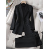 CAROLINE SUITS Women's Elegant Stylish Fashion Office Blazer Jacket & Pants Black Suit Set for Business Meetings & Job Interviews - Divine Inspiration Styles