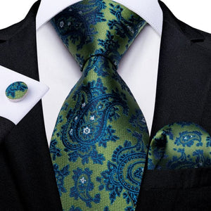 DBG VIP Design Collection Men's Fashion Deep Emerald Green Plaid Design 100% Premium Quality Silk Ties - Divine Inspiration Styles