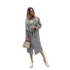 GLORIA Design Women's Fine Fashion Elegant Design Silver Gray Long Wool Coat Jacket - Divine Inspiration Styles