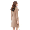 GLORIA Design Women's Fine Fashion Brown Carmel Elegant Luxury Style Designer Wool Coat - Divine Inspiration Styles