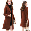 GLORIA Design Women's Fine Fashion Cinnamon Brown Elegant Luxury Style Designer Wool Coat - Divine Inspiration Styles