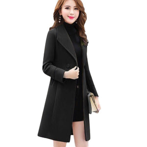 GLORIA Design Women's Fine Fashion Cinnamon Brown Elegant Luxury Style Designer Wool Coat - Divine Inspiration Styles