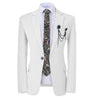 GMSUITS Men's Fashion Formal Luxury Style Yellow Polka Dots Blazer Suit Jacket - Divine Inspiration Styles