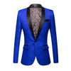 CGSUITS Men's Fashion Luxury Style Jacquard Red Pink Yellow White Royal Blue Black Tuxedo Blazer Suit Jacket - Divine Inspiration Styles