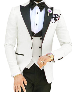 HARLEY SUITS Men's Fashion Formal 3 Piece Tuxedo (Jacket + Pants + Vest) Purple Suit Set for Weddings Proms Cocktails & Special Events - Divine Inspiration Styles