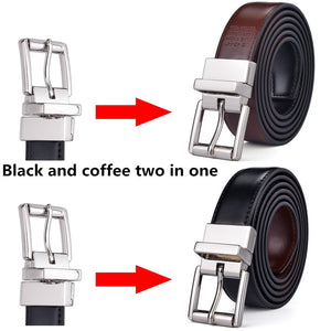 BELTOX Design Collection Men's Fashion 100% Genuine Leather Brown & Gold Tone Belts