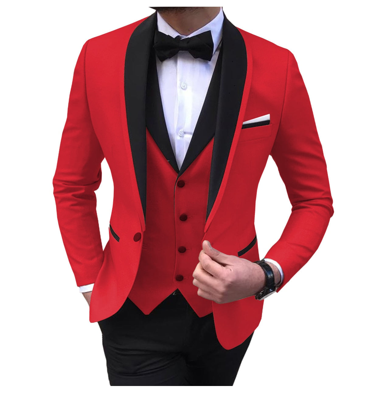 Chic Champagne Men's Three-Piece Suit - Sophisticated Business and Formal  Attire