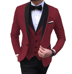 BRADLEY VIP SUITS Men's Fashion Formal 3 Piece Tuxedo (Jacket + Pants + Vest) Champagne Suit Set - Divine Inspiration Styles