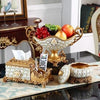 JCLL Luxury Style Diamond Fruit Plate Bowl Centerpiece Designs Ornaments Art Decoration Sets - Divine Inspiration Styles