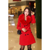 MDG Women's Fine Fashion White Coat Jacket Premium Quality Fur Collar Designer Wool Coat Jacket - Divine Inspiration Styles