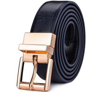 BELTOX Design Collection Men's Fashion 100% Genuine Leather Brown & Gold Tone Belts