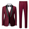 BRADLEY VIP SUITS Men's Fashion Formal 2 Piece & 3 Piece Tuxedo (Jacket + Pants + Vest) Black & Black Suit Set - Divine Inspiration Styles
