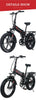 RANDRIDE Electric Bicycle 1000W 48V 17AH 20" Black & Red Smart Folding Electric Mountain Bike