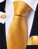 BWG VIP Design Collection Men's Fashion Bright Golden Yellow Jacquard 100% Premium High Quality Silk Ties