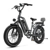 EUYBIKE 1000W Dual Motor 48V20AH 20" Smart EBike Black & Mint Green City Cruiser & Mountain Snow Electric Bike