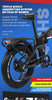 RANDRIDE Electric Bicycle 1000W 48V 17AH 20" Black & Red Smart Folding Electric Mountain Bike