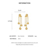 LUXE Women's Fashion Gold Silver Long Thread Tassel Drop Earrings