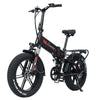 RANDRIDE Electric Bicycle 1000W 48V 17AH 20" Black & Red Smart Folding Electric Mountain Bike