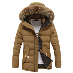 TANGNEST Men's Fashion Premium Quality Black Coat Jacket Thick Parka Winter Coat Jacket