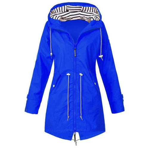 RTSHINE Women's Fashion Stylish Hooded Light Jacket Raincoat Zipper Jacket - Divine Inspiration Styles