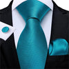 DBG VIP Design Collection Men's Fashion Deep Emerald Green Plaid Design 100% Premium Quality Silk Ties - Divine Inspiration Styles