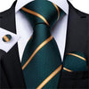 DBG VIP Design Collection Men's Fashion Deep Emerald Green Plaid Design 100% Premium Quality Silk Ties - Divine Inspiration Styles