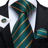 DBG VIP Design Collection Men's Fashion Deep Emerald Green Plaid Design 100% Premium Quality Silk Ties - Divine Inspiration Styles