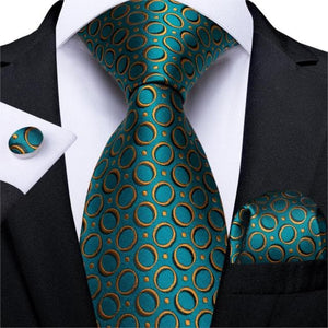 DBG VIP Design Collection Men's Fashion Deep Emerald Green Plaid Design 100% Premium Quality Silk Ties - Divine Inspiration Styles