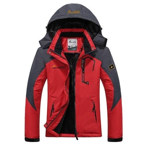 UNCO & BOROR Women's Sports Fashion Red Coat Jacket Premium Quality Windproof Hooded Thick Parka Winter Coat Jacket - Divine Inspiration Styles