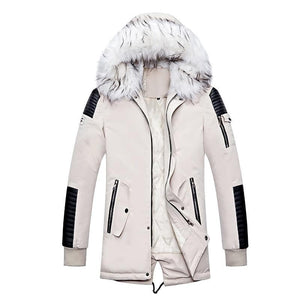 ATWELL Design Men's Sports Fashion Thick Winter Parka Fur Collar Hooded Coat Jacket - Divine Inspiration Styles