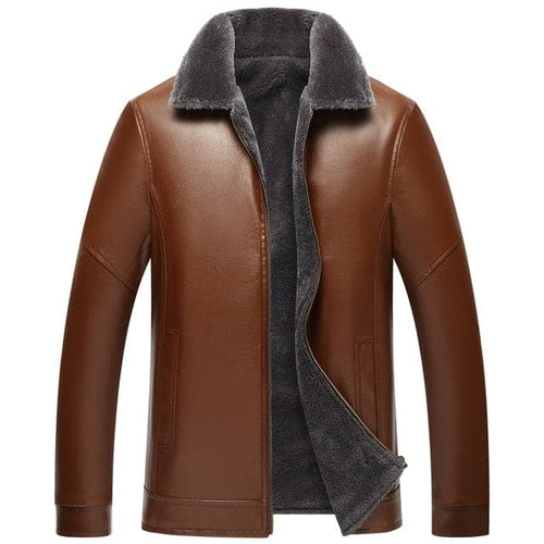 OSM Design Men's Fashion Premium Quality Leather Plush Fur Coat Jacket - Divine Inspiration Styles