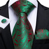 DBG VIP Design Collection Men's Fashion Deep Emerald Green Plaid Design 100% Premium Quality Silk Ties - Divine Inspiration Styles