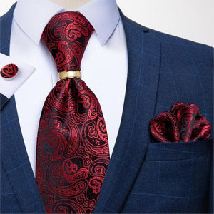 DBG VIP Design Collection Men's Fashion 100% Premium Quality Fully Woven Silk Tie Set - Divine Inspiration Styles