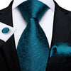 DBG VIP Design Collection Men's Fashion Deep Emerald Green Plaid Design 100% Premium Quality Silk Ties - Divine Inspiration Styles