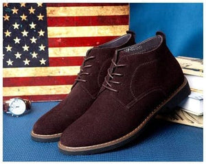 NPZ Men's Genuine Suede Leather Boot Dress Shoes - Divine Inspiration Styles