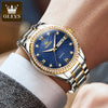 OLEVS Men's Luxury Fine Fashion Premium Top Quality Genuine Diamonds Dial Design Stainless Steel Watch - Divine Inspiration Styles