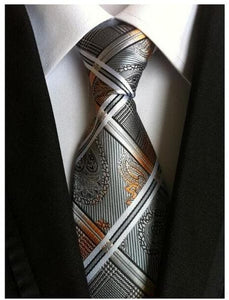 SHEN Design Collection Men's Fashion 100% Premium Quality Fully Woven Jacquard Silk Tie - Divine Inspiration Styles