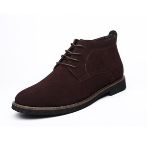 NPZ Men's Genuine Suede Leather Boot Dress Shoes - Divine Inspiration Styles