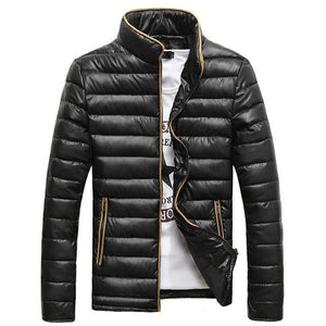 TANGNEST Men's Fashion Black Coat Jacket Fur Hooded Thick Parka Winter Coat Jacket with Sample Guide for Easy Return & Exchange Option for Best Satisfaction - Divine Inspiration Styles