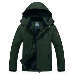 UNCO & BOROR Men's Sports Fashion Olive Green Coat Jacket Premium Quality Windproof Hooded Thick Winter Parka Coat Jacket - Divine Inspiration Styles