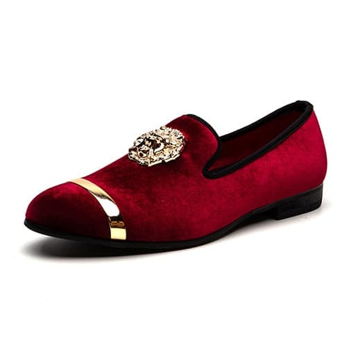 Designer fashion velvet loafers