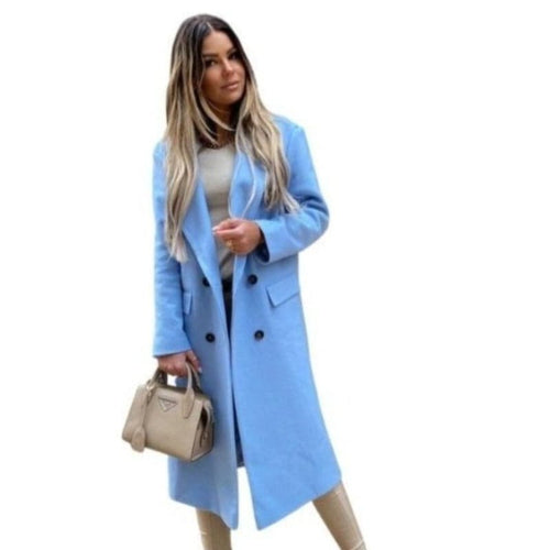 GLORIA Design Women's Fine Fashion Elegant Design Long Wool Coat Jacket - Divine Inspiration Styles