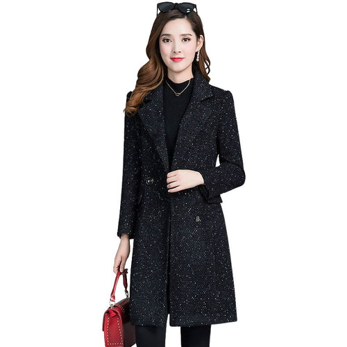 JASMINE Design Women's Fine Fashion Elegant Luxury Style Wool Coat Jacket - Divine Inspiration Styles