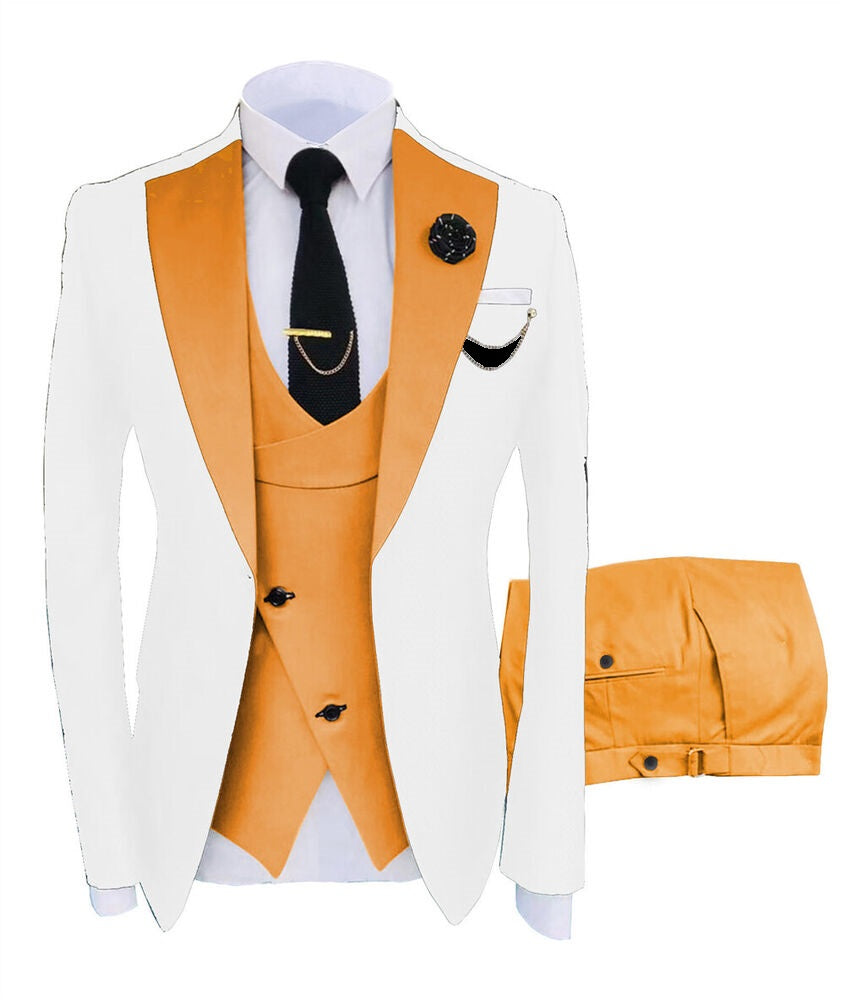 KENTON SUITS Men's Fashion Formal 3 Piece Tuxedo (Jacket + Pants + Ves –  Divine Inspiration Styles