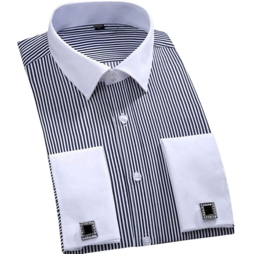 QISHA Men's Long Sleeves Dress Shirt with Cufflinks Included - Divine Inspiration Styles