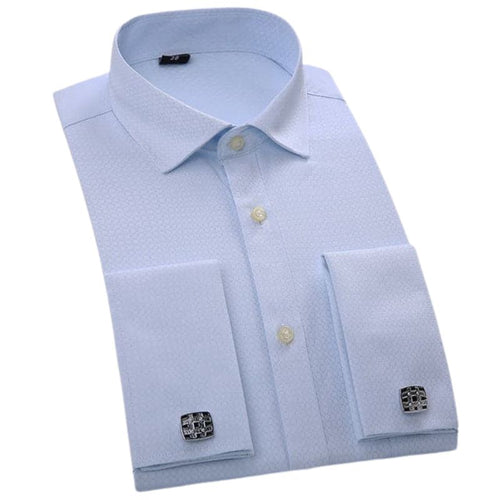 QISHA Men's Long Sleeves Dress Shirt with Cufflinks Included - Divine Inspiration Styles