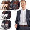 BELTOX Design Collection Men's Fashion 100% Genuine Leather Brown & Gold Tone Belts