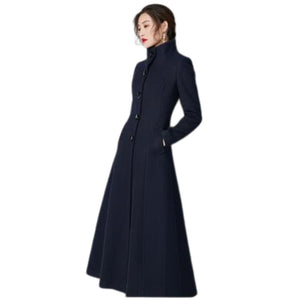 SARA Design Women's Fine Fashion Elegant Luxury Style Long Wool Coat Jacket - Divine Inspiration Styles