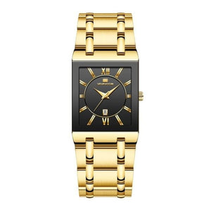 VAVAVOOM Men's Luxury Fashion Golden Stainless Steel Premium Quality Quartz Watch - Divine Inspiration Styles